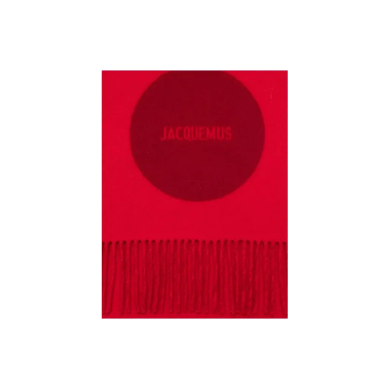 Jacquemus Logo Detailed Fringed Scarf-4