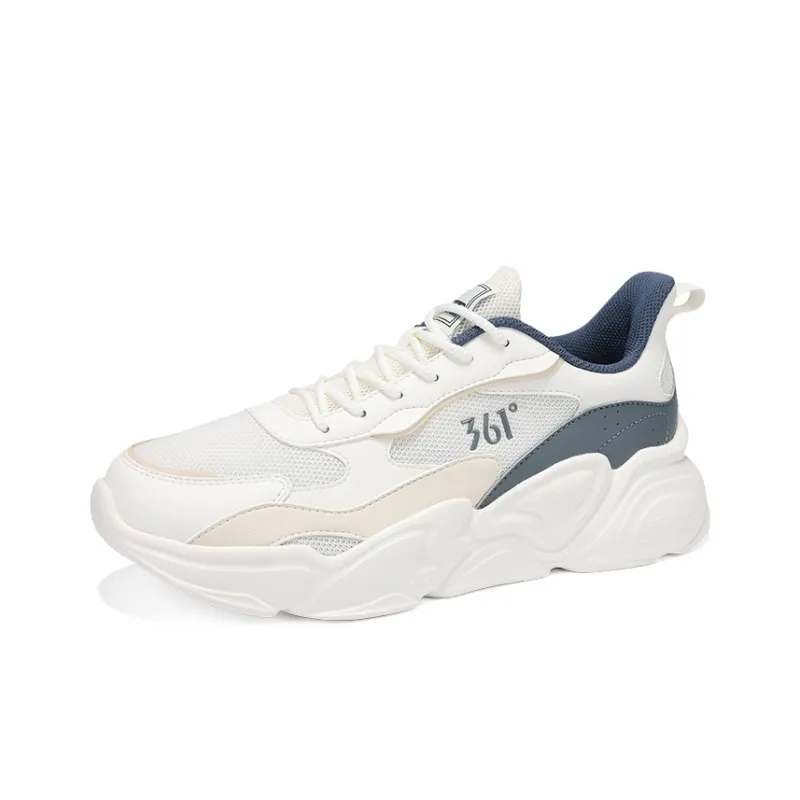 361° Cushioning, Breathable, Lightweight Low Top Casual Shoes Men's Feather White Deep Iron Gray-2
