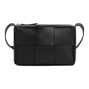Bottega Veneta ARCO Calfskin Camera Bag, Crossbody Bag, Shoulder Bag Small Size Men's Black