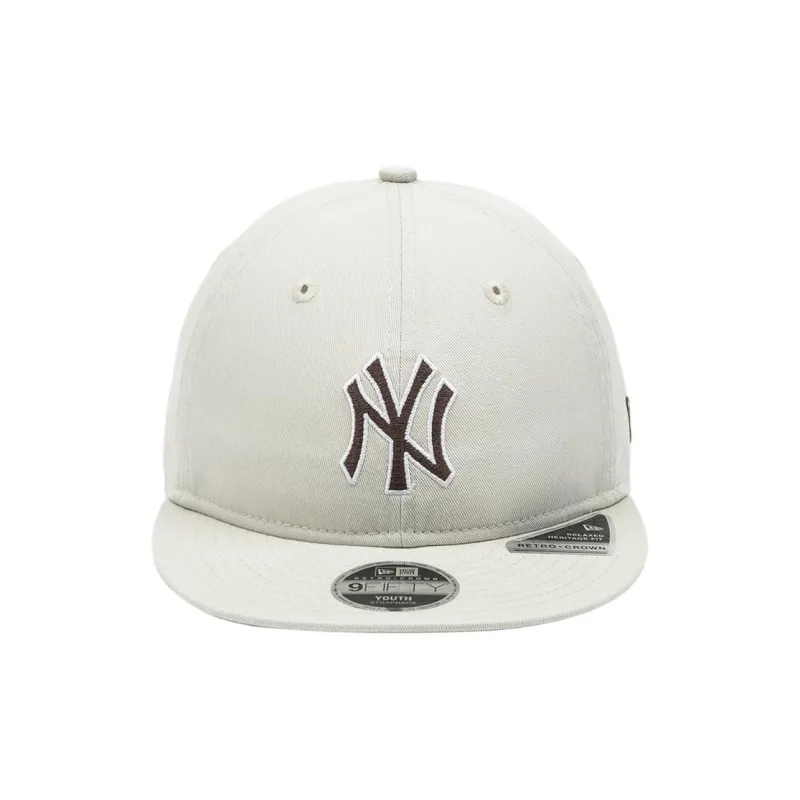 New Era 100% Cotton Baseball Caps Kids' White-1