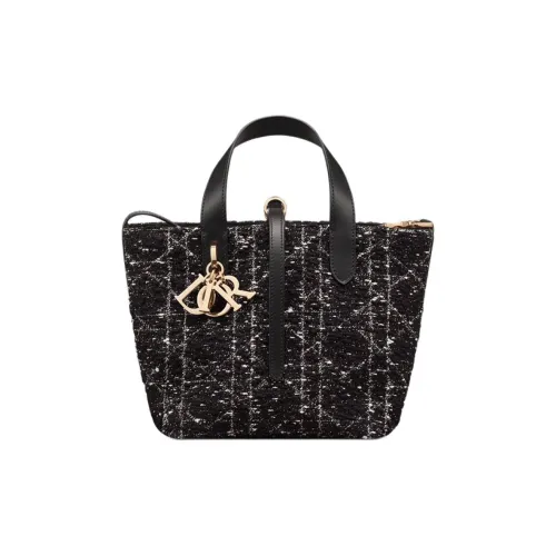 DIOR Toujours Cotton Shoulder Bag, Crossbody Bag, Handbag Small Size Women's Black