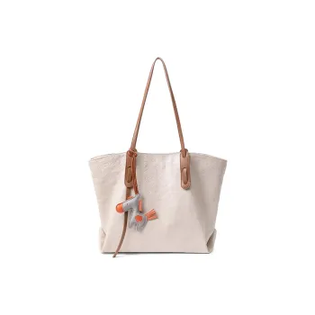CLEVER& KETCH PU Tote Bag Shoulder Bag Regular Women's Apricot/Black