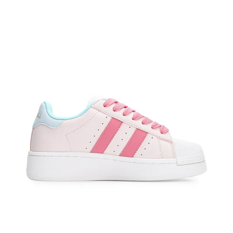 GLO BULL Anti-Slip And Wear-Resistant Height Increasing Low-Top Skateboard Shoes Women's Baby Powder Pink-1