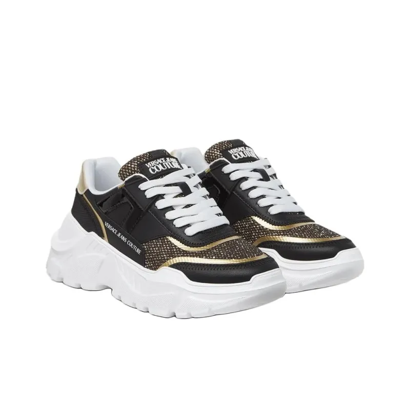 VERSACE JEANS COUTURE Speedtrack Low Top Casual Shoes Women's Black-2