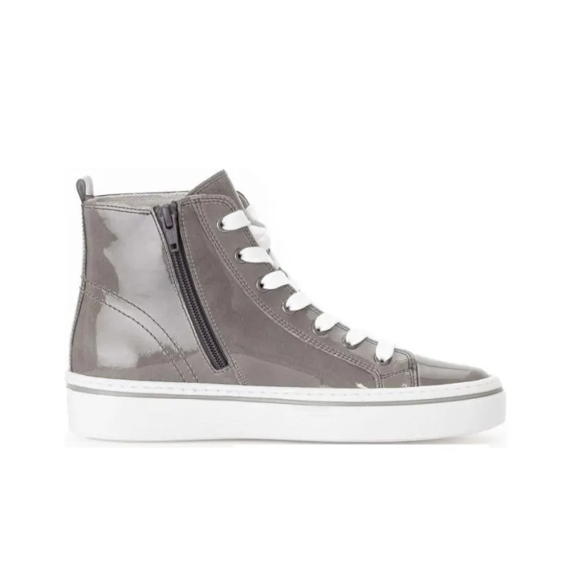Gabor Fashion High-Top Skateboard Shoes Women's Gray-1