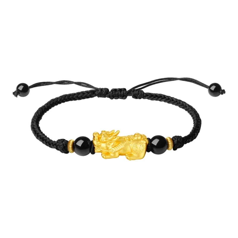 CHOW TAI KING Obsidian Bracelets Unisex-1