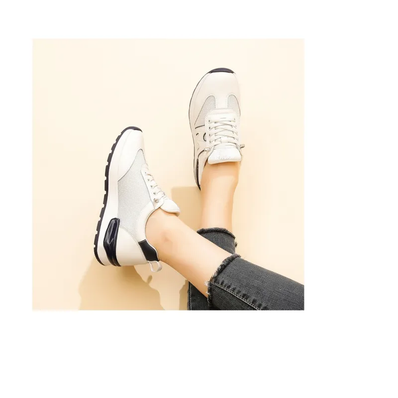 Cigna Breathable Mid-Top Mid-Age Mother Shoes-4