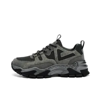 JEEP SPIRIT Slip Resistant Breathable Low Top Chunky Sneakers Men's Ancient City Gray