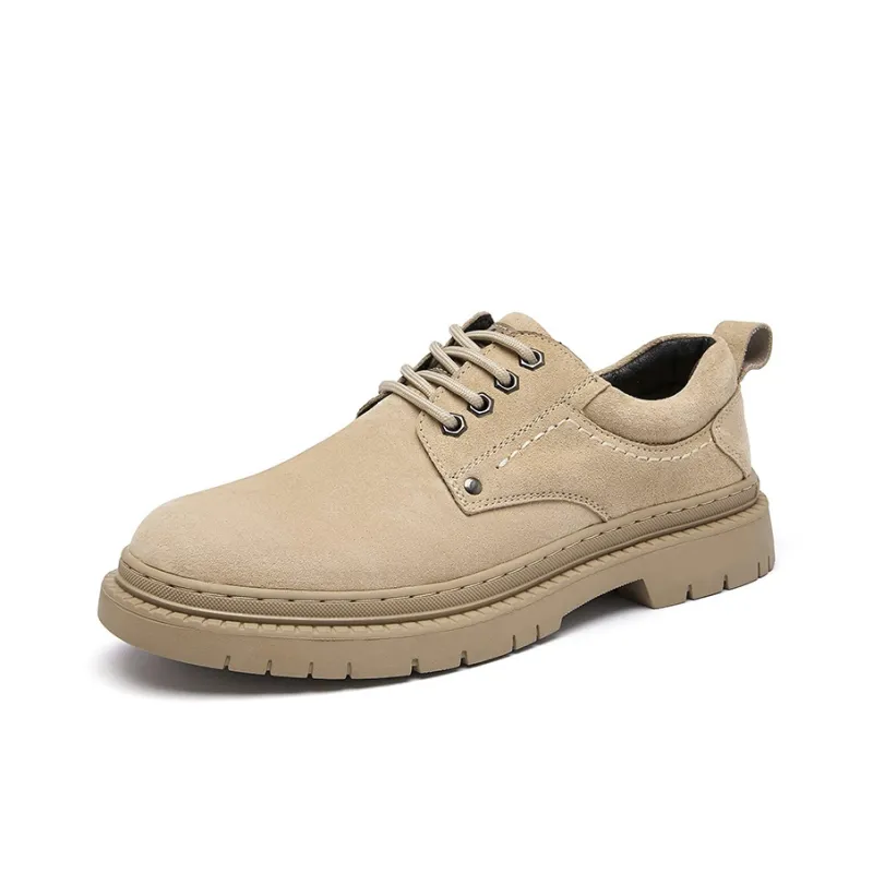 QIUTEXIONG Work Boots Men Low Top Gold/Sand/Khaki-6