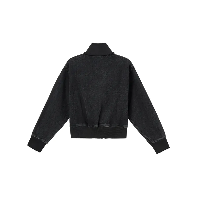 Adidas Women's Adicolor Denim Track Top True Black Denim-1