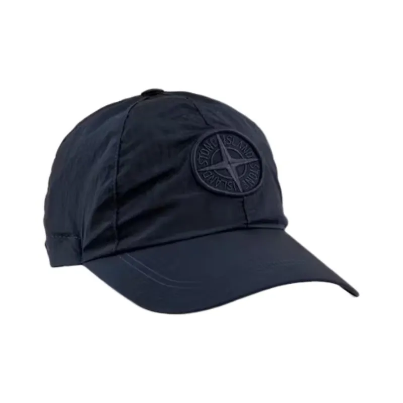 STONE ISLAND Nylon Baseball Caps Men's Marine Blue-1