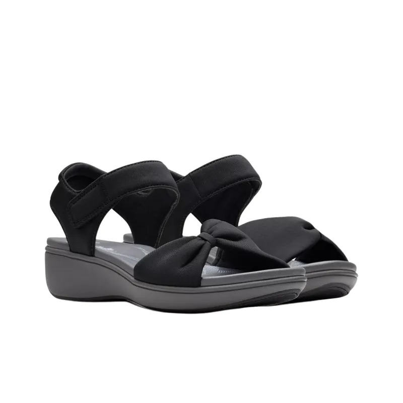 Clarks BreezeRae Sara Strap Sandals 4.5cm Women's Black-2
