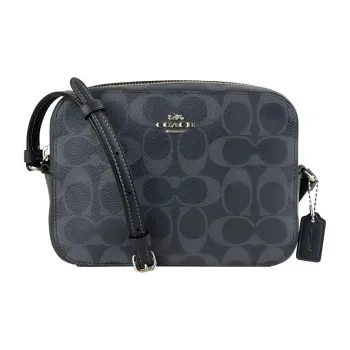 COACH Camera Coated Canvas Camera Bag, Handbag, Shoulder Bag, Crossbody Bag Mini Women's Black