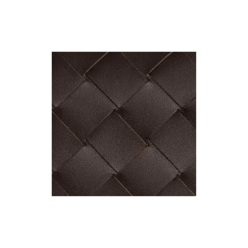 Bottega Veneta Intrecciato Calfskin Card Holder Men's Dark Brown With Matcha-3