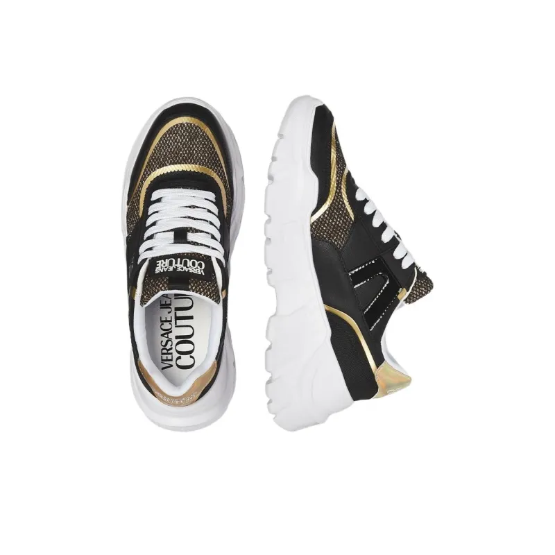 VERSACE JEANS COUTURE Speedtrack Low Top Casual Shoes Women's Black-3