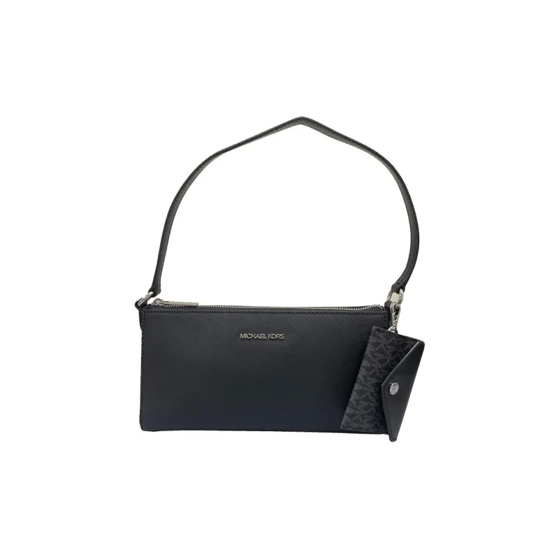 MICHAEL KORS Leather Shoulder Bag Medium Size Women's Black-0