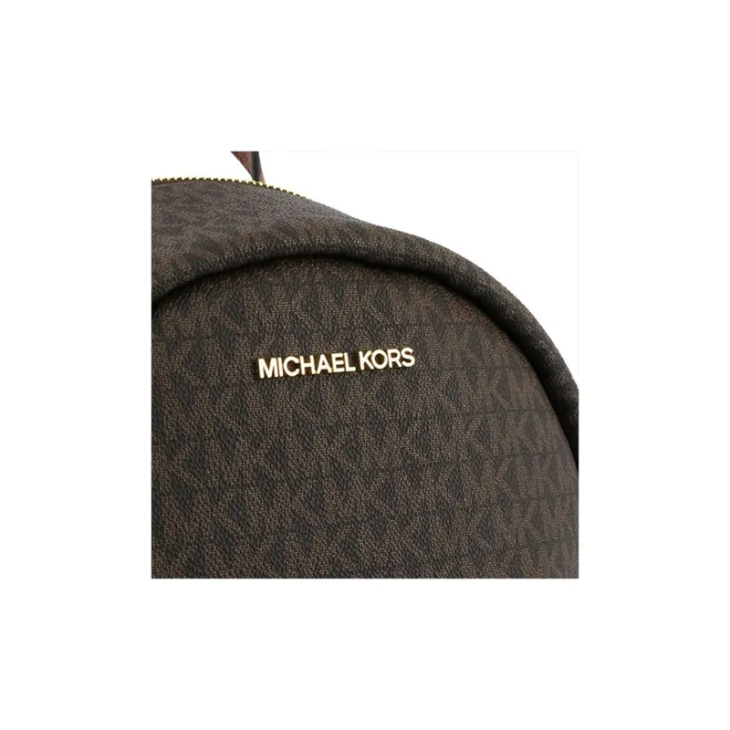 MICHAEL KORS Erin PVC Polyvinyl Chloride Backpack Large Size Women's Brown Multicolor-4