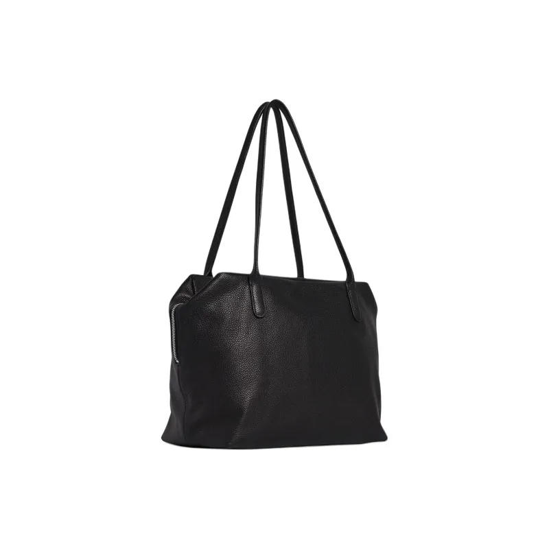 THE ROW Cow Leather Tote Bag, Shopping Bag, Shoulder Bag Women's Black-1