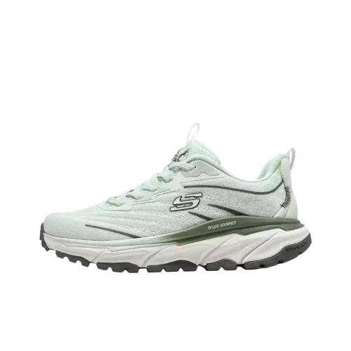 Skechers Sport Anti Slip Wear Resistant Low Top Running Shoes Women's Green
