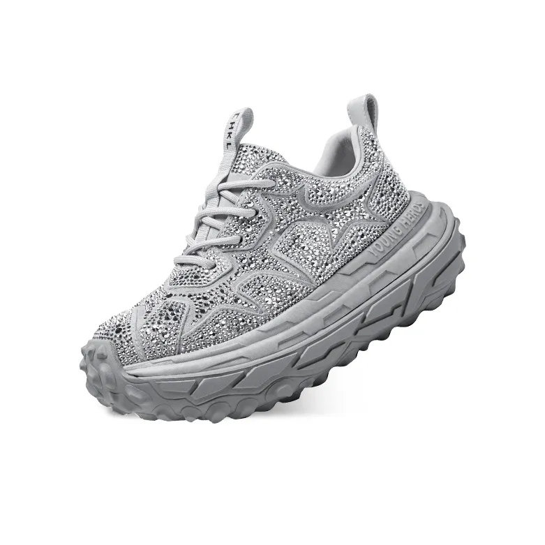 CHERYKALLY Slip-Resistant Breathable Height Increasing Coverage Low-Top Chunky Sneakers Women's-5