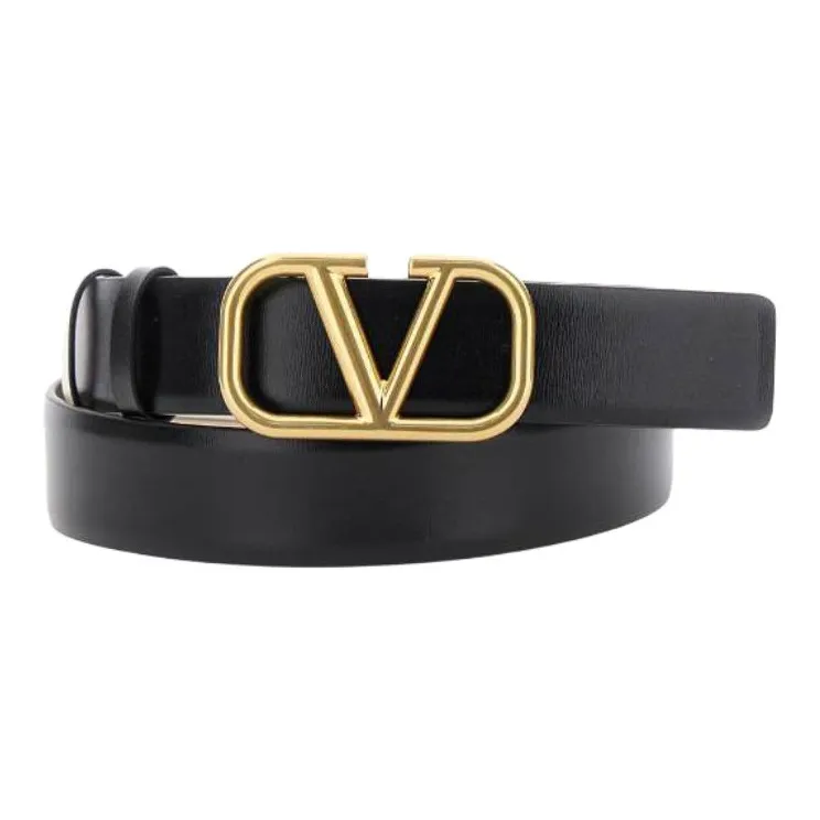 Valentino Leather Belts Women's Black Width 3CM-1