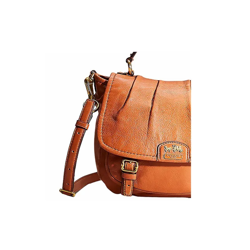 COACH Madison Leather Crossbody Bags Handbags Medium Size Women's Brass/White/Blue Earth Color-1