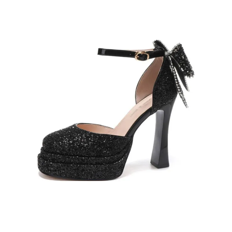 Than Than Me Chunky Heel High Heels Women's-8
