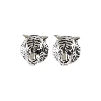 QIANFANGDAHUANGYE S925 Sterling Silver Stud With Alloy Stud Earrings Men's