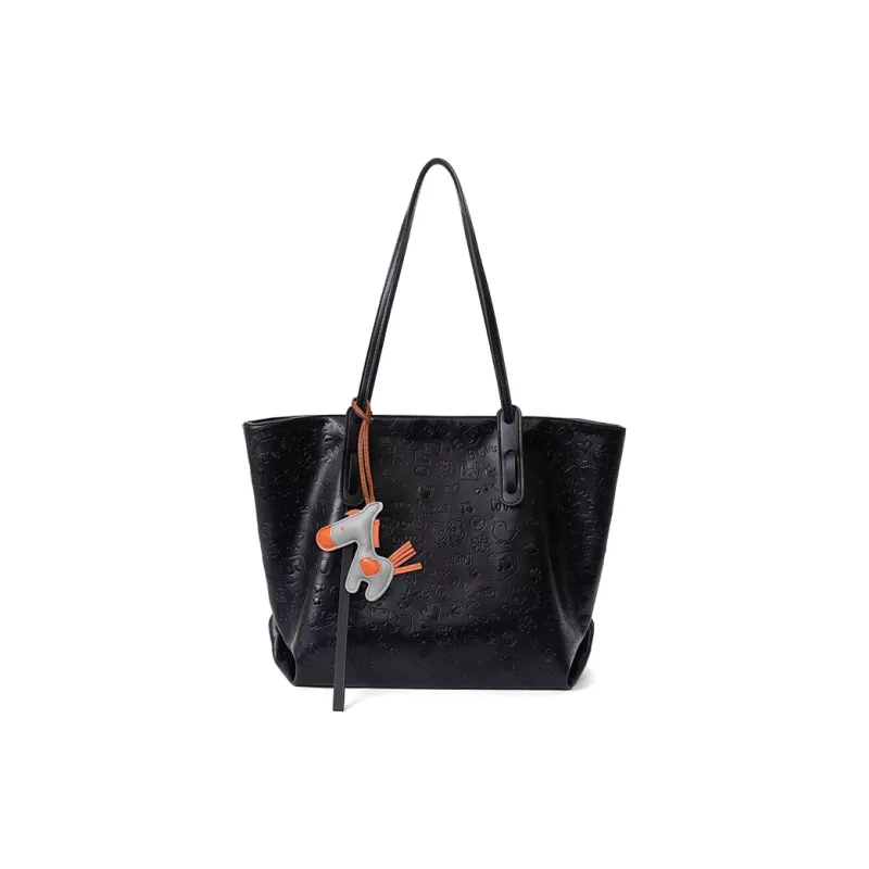 CLEVER& KETCH PU Tote Bag Shoulder Bag Regular Women's Apricot/Black-6