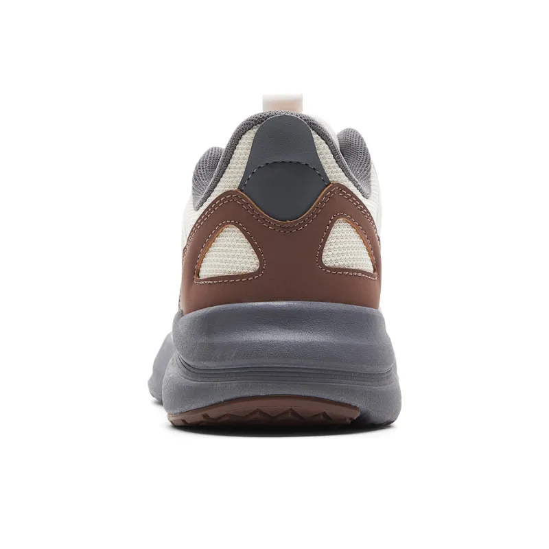 PEAK Cushioned Wear-Resistant Breathable Slip-Resistant Low-Top Casual Running Shoes Men's Canvas White Dark Gray-4