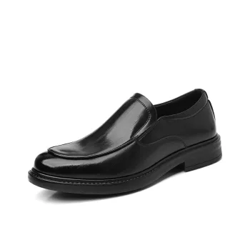 Shanpijiang Men's Casual Shoes Men Low Top Black/Tea Brown