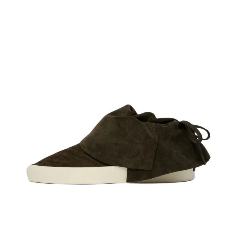 Fear Of God Moc Low Top Skateboard Shoes Men's Olive Green-0