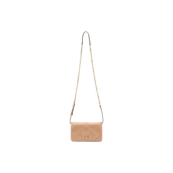 TORY BURCH Kira Leather Crossbody Bag Shoulder Bag Women's Beige