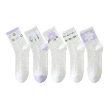 MIIOW Mid Calf Socks Women's 5 Pack