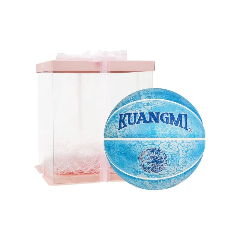 Kuangmi PU Basketball Water Wave Blue Size 7 Ball Street Unisex-8