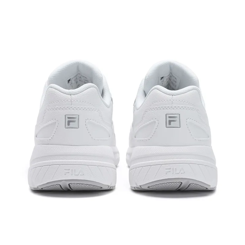 FILA Cushioning Low-Top Running Shoes Women's White Silver-3