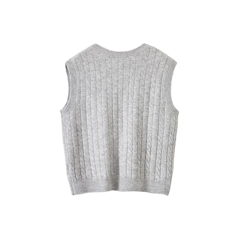 XIANGYING Vests Women's Gray-1