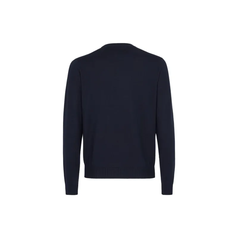 FENDI Logo Plaque Crewneck Knitted Jumper-1