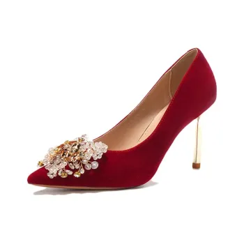 Than Than Me Slim Heel High Heels Women's Red