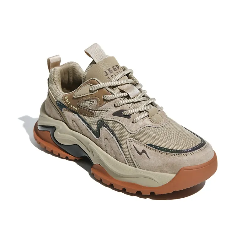 JEEP SPIRIT Chunky Sneakers Men Low Top Brown-2
