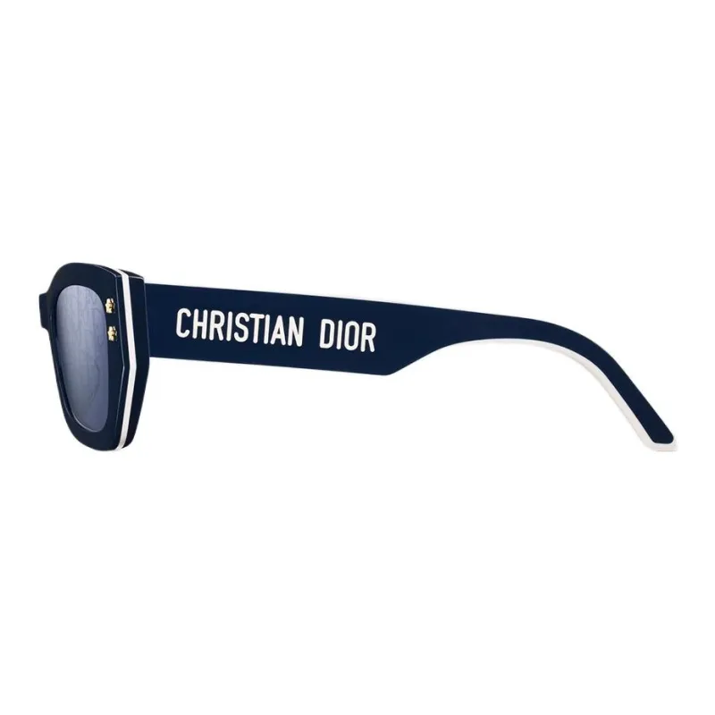 DIOR Acetate Square Sunglasses Women's Marine Blue-2