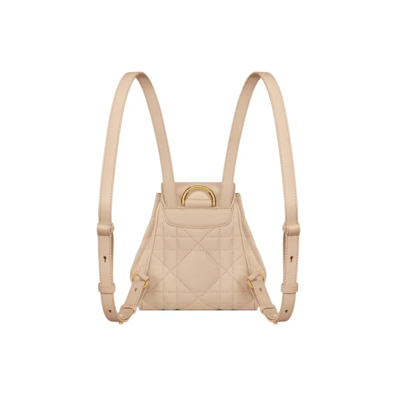 DIOR Caro Sheepskin Backpack Women's Powder Beige-2