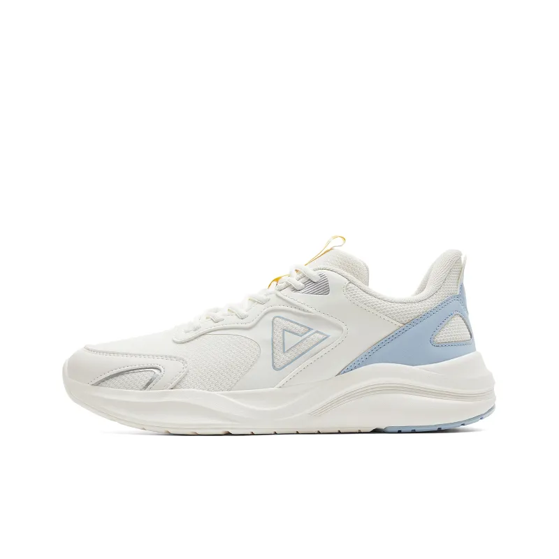 PEAK Cushioning Rebound Wear Resistant Breathable Slip Resistant Low Top Casual Running Shoes Men's Ivory Blue-0