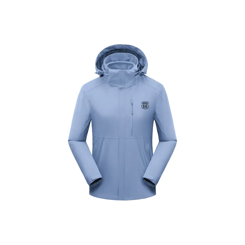 66/ROUTE 66 Waterproof, Windproof, And Abrasion Resistant Windbreaker Jacket Unisex Lilac Purple-0