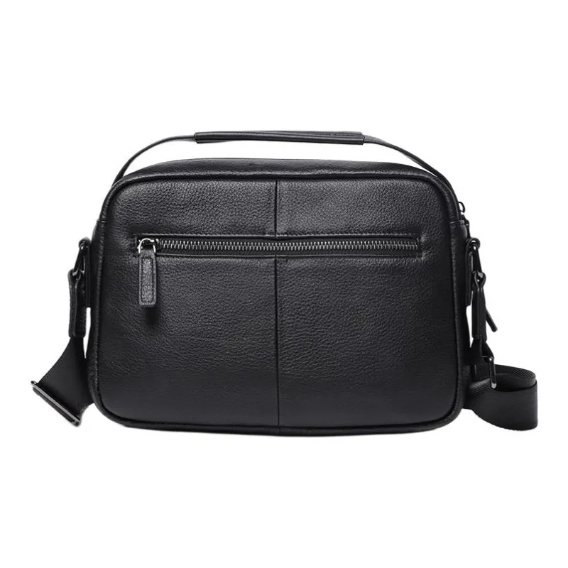 LARTIGENT Top Grain Cow Leather Handbag Men's Black-2