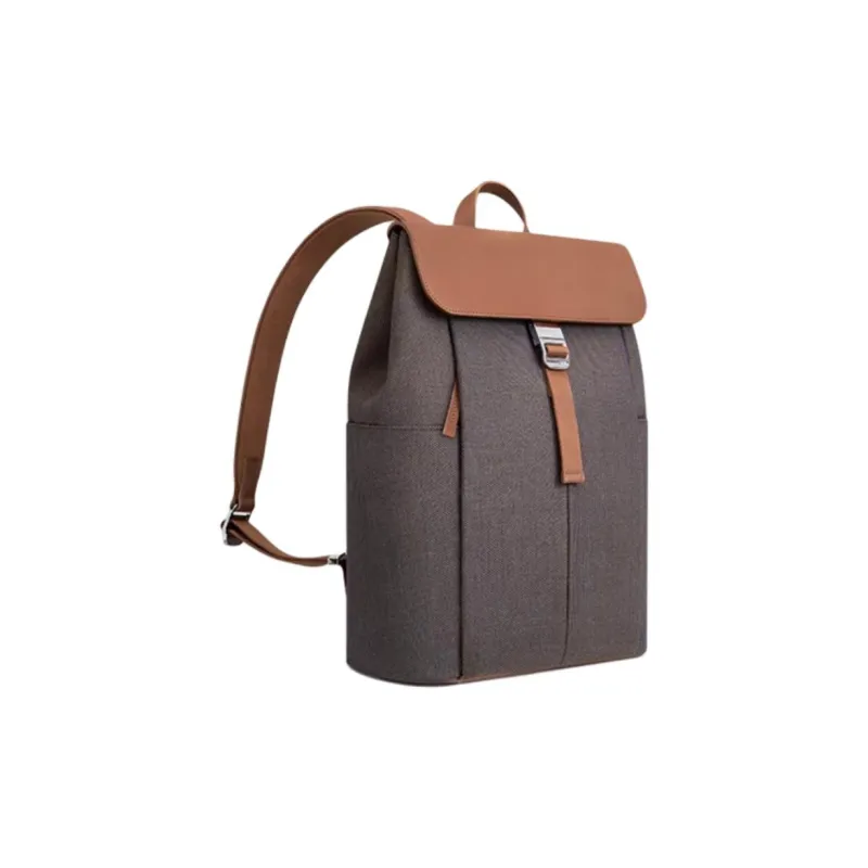 Ito Wool Water Repellent Laptop Backpack Medium Size Unisex Crimson Apricot/Luxe Brown-7