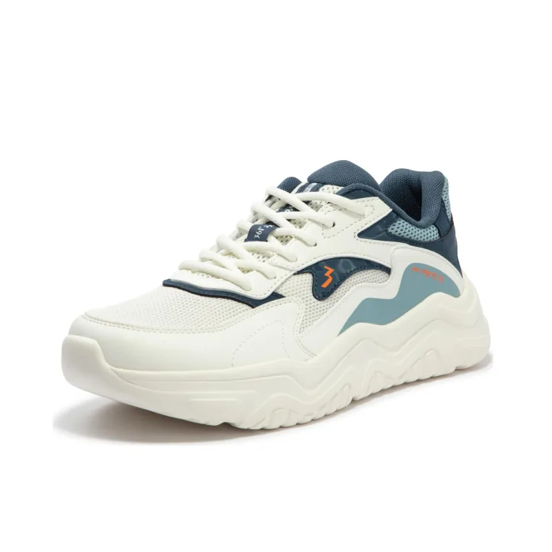 361° Cushioning, Wear Resistant Low Top Casual Shoes Men's White Blue-2
