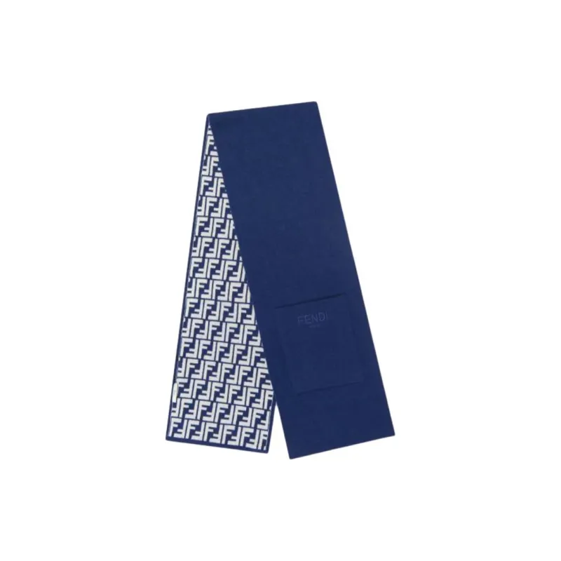 FENDI Logo Embroidered Reversible Scarf-1