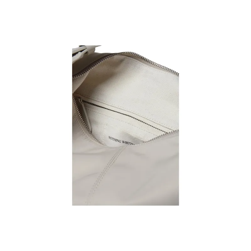 NOTHING WRITTEN Nylon And Leather Handbag Shoulder Bag Women's Salt-Colored-1