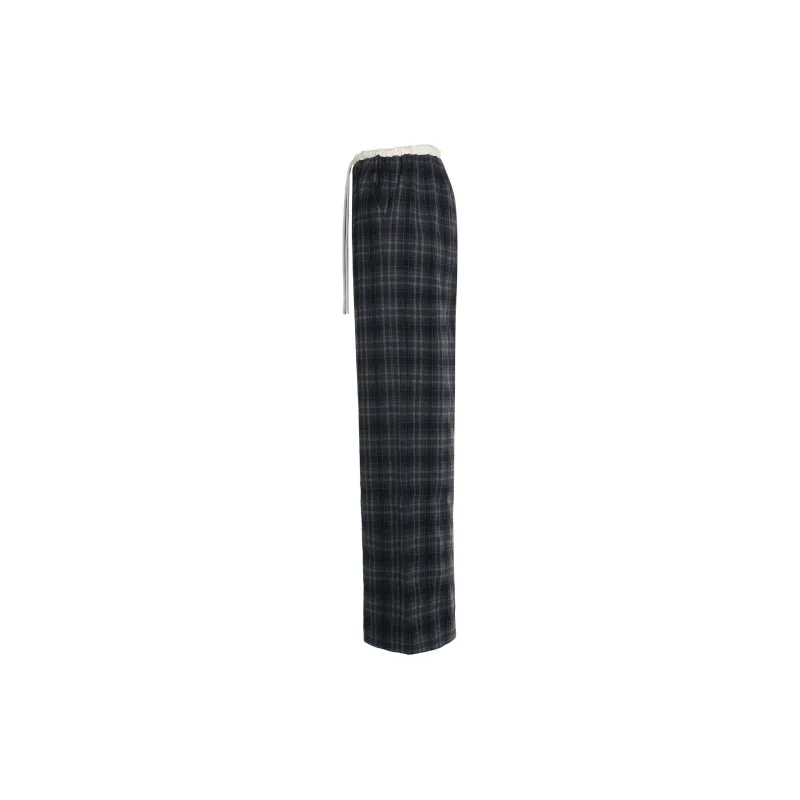 HUFFNPUFF Casual Pants Unisex Color Blocking Plaid-1